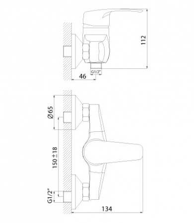 Смеситель для душа Rossinka F F40-41 фото