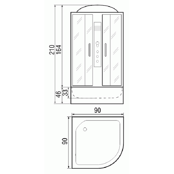 Душевая кабина River Dunay 90/46 ТН фото