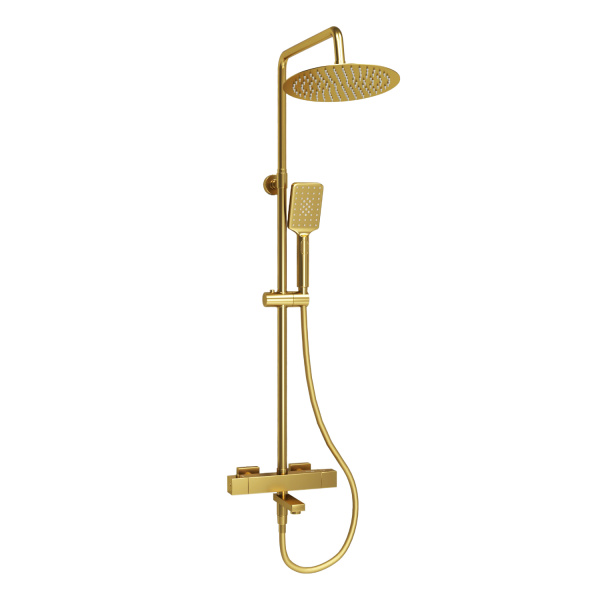 Душевая система (стойка) с термостатом WasserKRAFT Thermo A199.259.201.BG  матовое золото фото