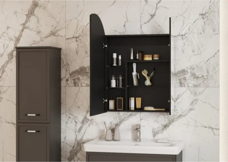 Зеркальный шкаф Акватон Санта-Барбара 80 1A286502CB820 графит фото