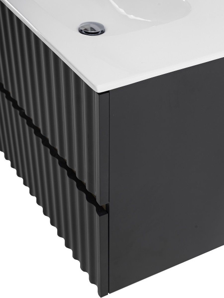 Тумба под раковину Art&Max Elegant AM-ELEGANT-1000-2C-SO-GM-LED серая матовая / с подсветкой фото