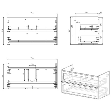 Тумба с раковиной Alvaro Banos Barcelona 100 8400.0400 фото
