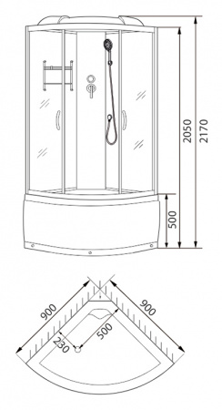 Душевая кабина Luxus T10 фото