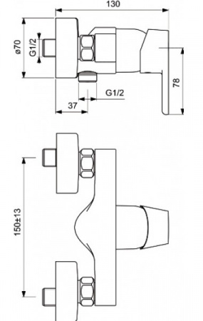 Смеситель для душа Ideal Standard Vito B0411AA фото
