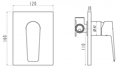 Смеситель для душа BelBagno Saluto SAL-BDM-CRM фото