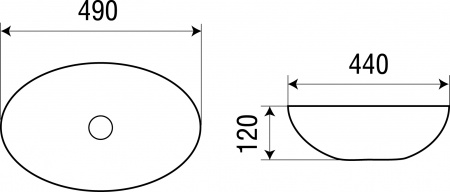 Накладная раковина WeltWasser Elbach ELBACH 1025 49х44 фото