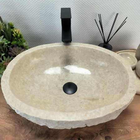 Раковина из мрамора Marble Cream MC-69258 50x40x15  фото