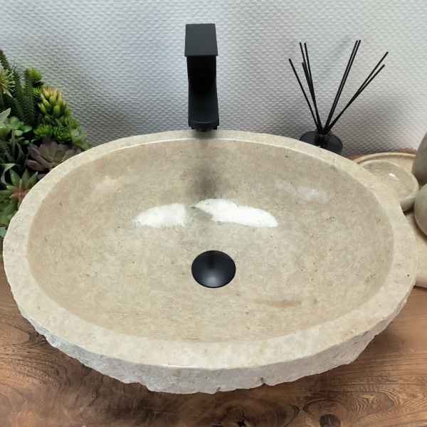 Раковина из мрамора Marble Cream MC-69258 50x40x15  фото