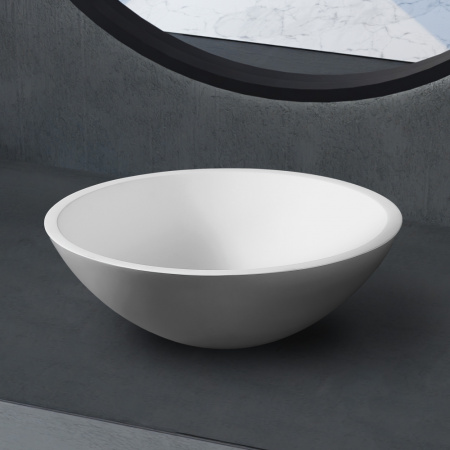 Накладная раковина Abber Stein AS2608 40x40 белая матовая фото