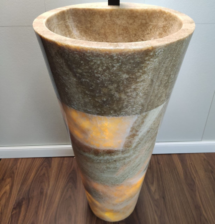 Раковина напольная из оникса Sunset ON-01347 (45*45*90) фото