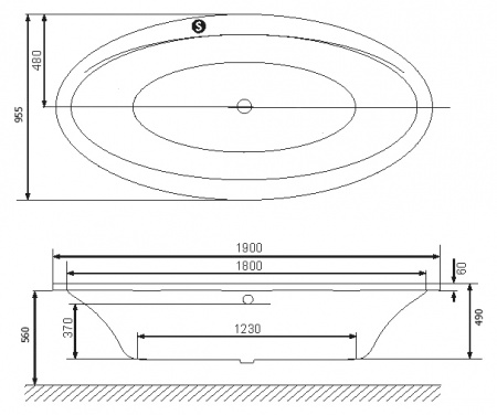 Акриловая ванна Excellent LUMINA 190x95 WAEX.LUM19WH фото