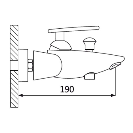 Смеситель для ванны с душем Oute T13 T1302 фото