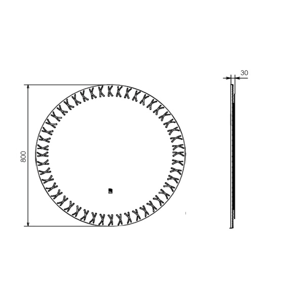 Зеркало для ванной Comforty Эониум-80 LED-подсветка, бесконтактный сенсор 00-00014163CF фото