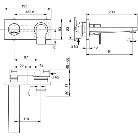 Смеситель для раковины Ideal Standard EDGE A7116AA фото