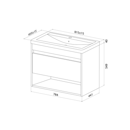 Тумба с раковиной Iddis Zodiac ZDX80WNi95K 80 см фото