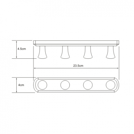 Планка с четырьмя крючками WasserKRAFT Exter K-1094 фото