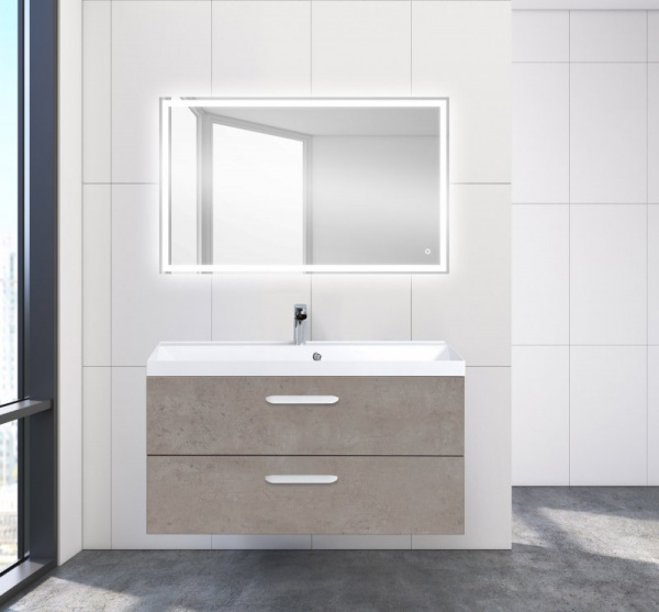 Тумба под раковину Belbagno Aurora AURORA-1000-2C-SO-CP Cemento Pallido фото