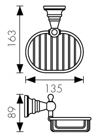 Мыльница настенная Kaiser Arno Br KH-4204 фото