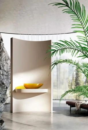 Накладная раковина Abber Kristall AT2811Amber 60x36 желтая фото