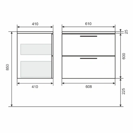 Тумба под раковину Uperwood Foster 60 TFosterNEW60b черная фото