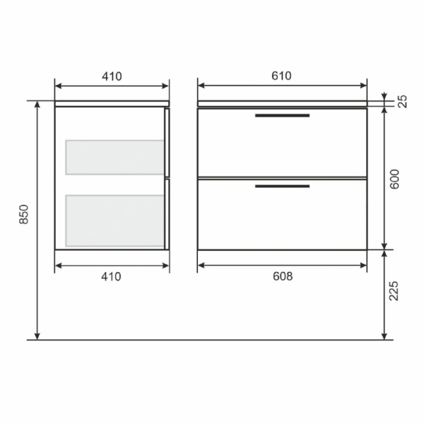 Тумба под раковину Uperwood Foster 60 TFosterNEW60b черная фото