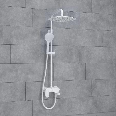 Душевая система (стойка) WasserKRAFT A185.161.155.WM белая матовая фото