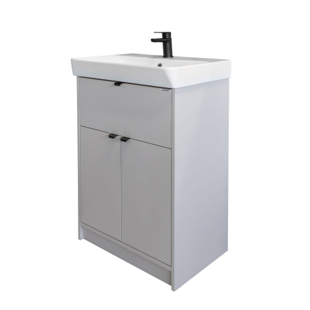 Тумба с раковиной Comforty Селенга-60 00-00022670CF серый шелк фото