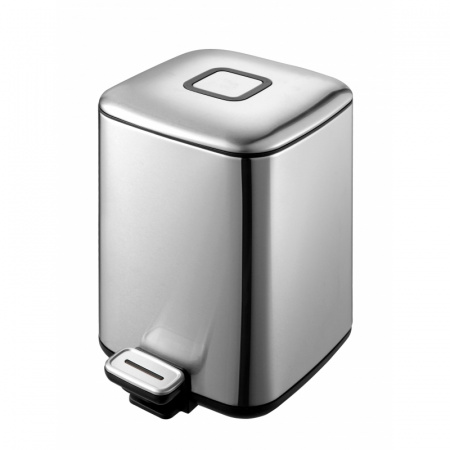 Мусорное ведро для ванной с педалью WeltWasser WW MILA MT 12L матовая сталь фото