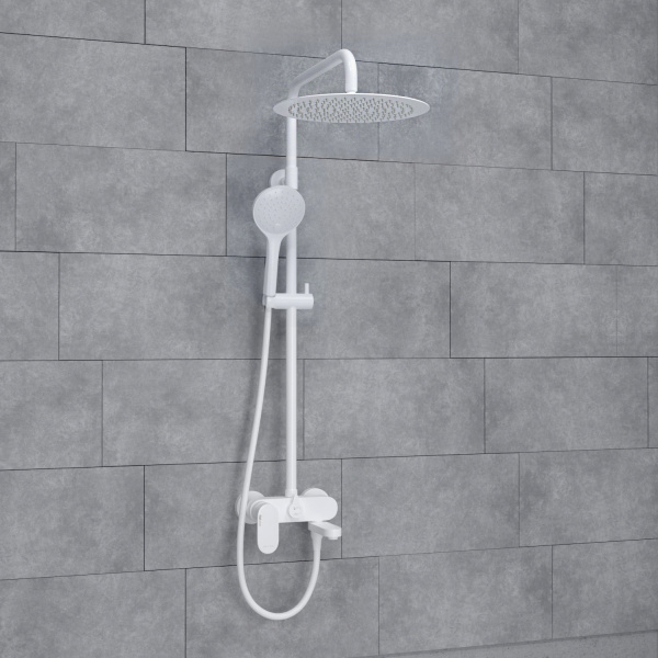 Душевая система (стойка) WasserKRAFT A185.161.155.WM белая матовая фото