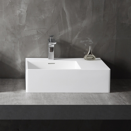 Накладная раковина Abber Stein AS2644 L 56x38 белая матовая фото