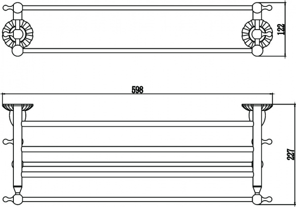 Полочка для полотенец Savol 89C S-08944C фото