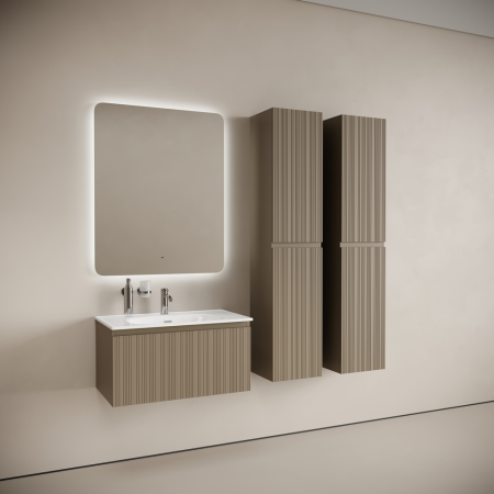 Тумба под раковину Sancos Code CD80GB серо- бежевая фото