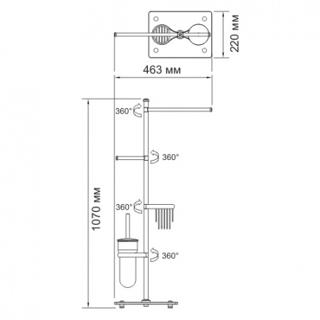 Комбинированная напольная стойка для туалета WasserKRAFT K-1248 фото