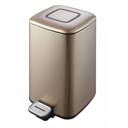 Мусорное ведро для ванной с педалью WeltWasser WW MILA CG 12L шампань золото фото