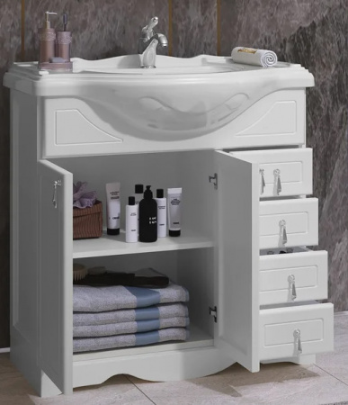 Мебель для ванной Opadiris Клио 85 белая матовая фото