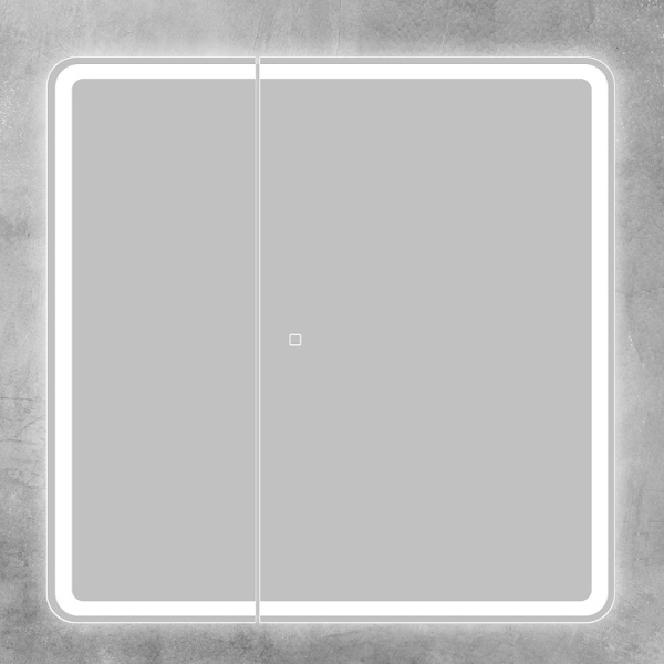 Зеркало-шкаф со встроенной подсветкой и сенсорным выключателем BelBagno SPC-MAR-800/800-2A-LED-TCH 80x80 фото