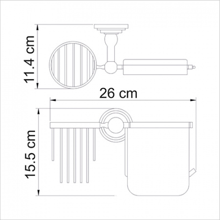 Держатель туалетной бумаги и освежителя WasserKRAFT Isar К-7359 фото