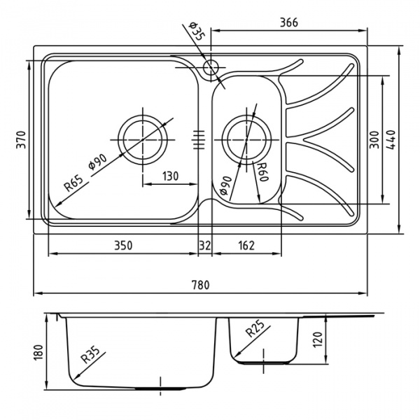 Мойка кухонная Iddis Arro ARR78SXi77 фото
