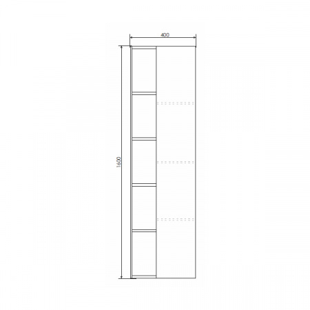 Шкаф-пенал Comforty Милан-40 белый глянец фото