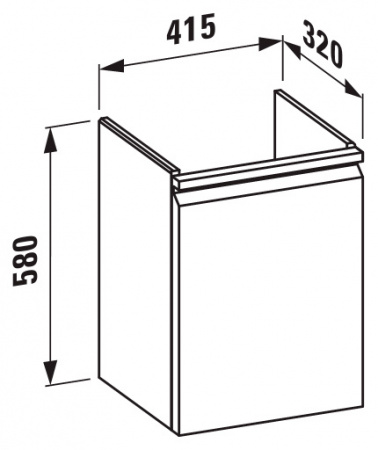 Тумба под раковину Laufen Pro S 4.8330.2.096.463.1 R 41 см фото