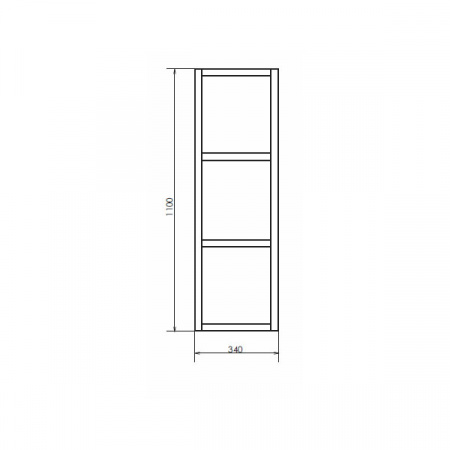 Шкаф подвесной открытый Comforty Дюссельдорф-35М дуб дымчатый фото