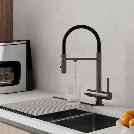 Смеситель для кухни под фильтр Iddis Ace ACEGMFFi05 графит фото