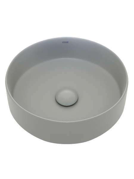 Раковина накладная AQUAme AQM5012 355x355x120 цвет светло-серый матовый фото
