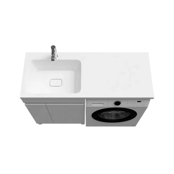 Тумба под стиральную машину с раковиной Iddis Optima Home OPH12LDi95K 120 см левая фото