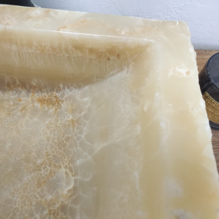 Накладная раковина из оникса Scuare Yellow SO-00903 (40*40*13) фото