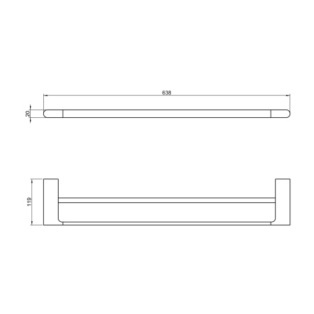 Полотенцедержатель двойной Timo Luiro 18456/17 матовое золото фото