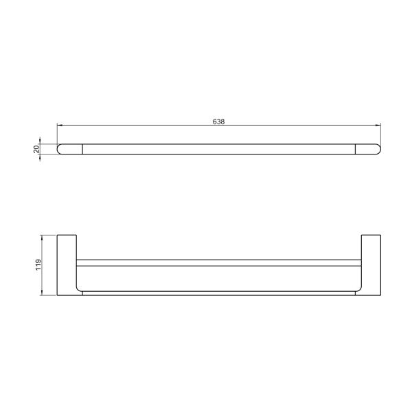 Полотенцедержатель двойной Timo Luiro 18456/17 матовое золото фото