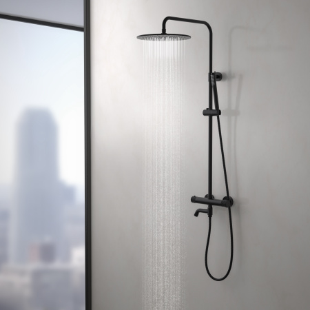 Душевая система с термостатом Timo Saona SX-2380/03 черная матовая фото