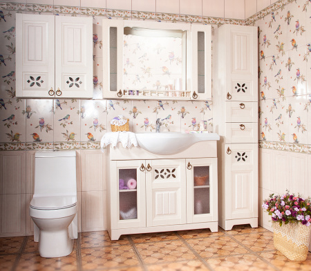 Зеркало со шкафчиком и балюстрадой Бриклаер Кантри 105 фото