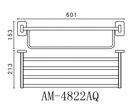 Полка для полотенец Art&Max Gotico AM-E-4822AQ бронза фото
